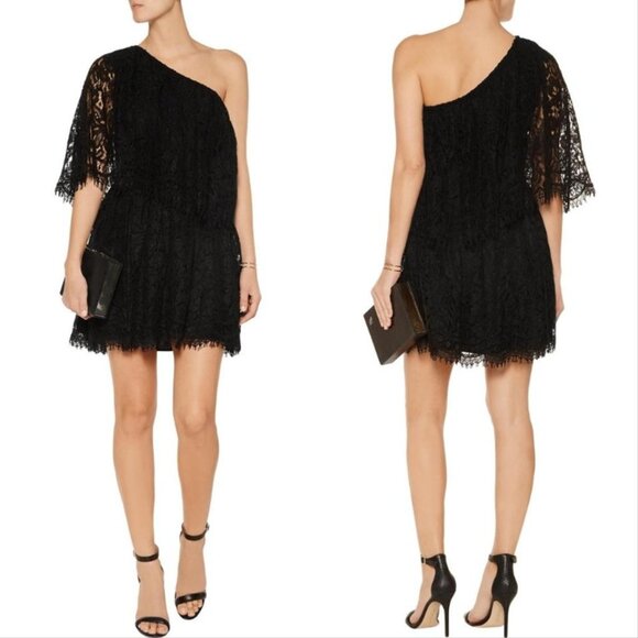 ALEXIS Maji Black One Shoulder Lace Dress NWT - Picture 2 of 10